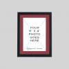 6x4-con-p-sw18 6in x 4in Contemporary Matt Black Photo Frame with Crimson mount