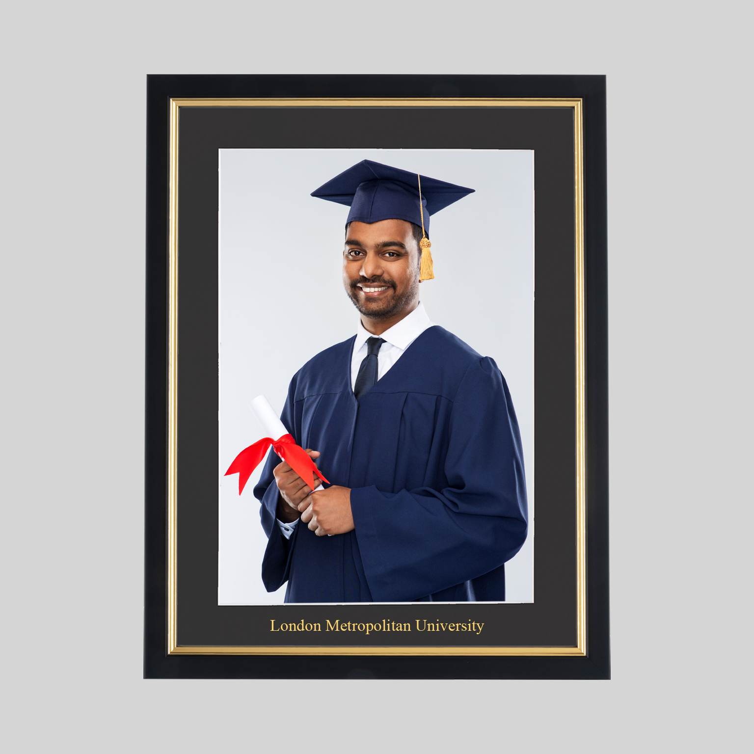 lonmet-bg-photo-1536x1536 London Metropolitan University Graduation 10 x 8 Photo Frame - Black & Gold