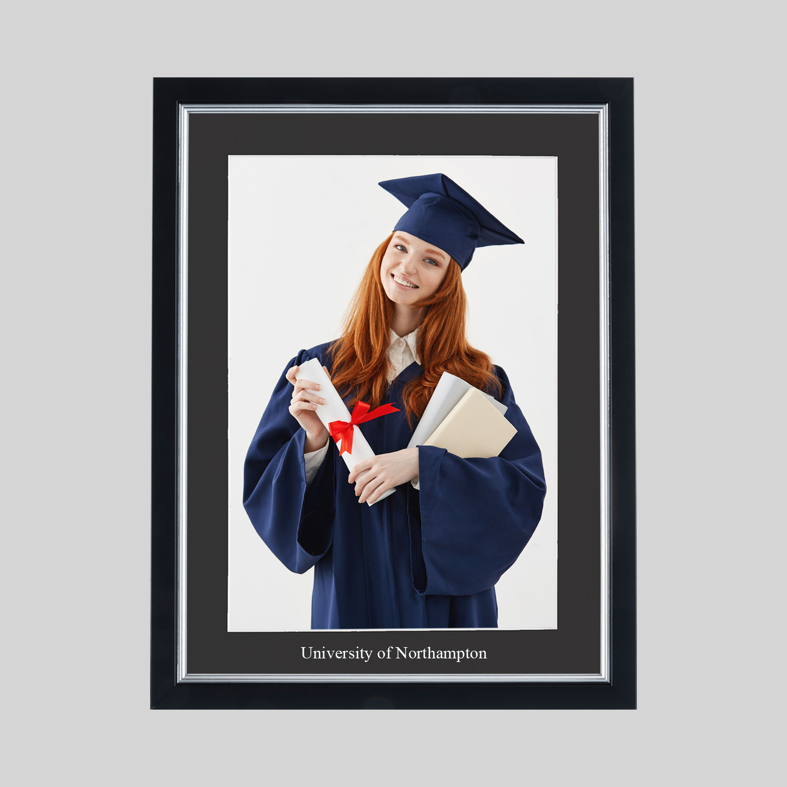 University of Northampton Graduation 10 x 8 Photo Frame - Black & Silver