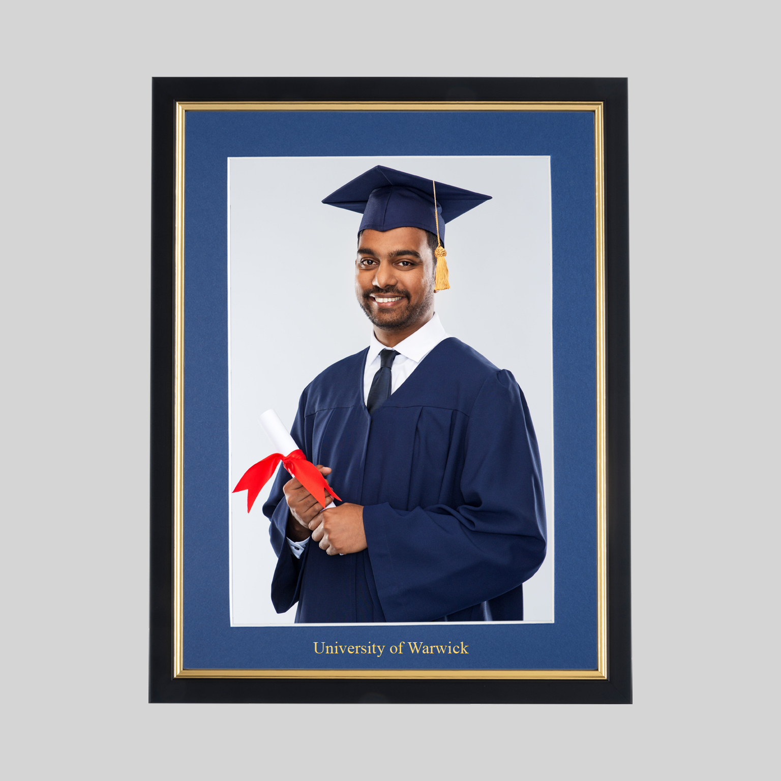 warick-bg-photo-1536x1536 University of Warwick Graduation 10 x 8 Photo Frame - Black & Gold