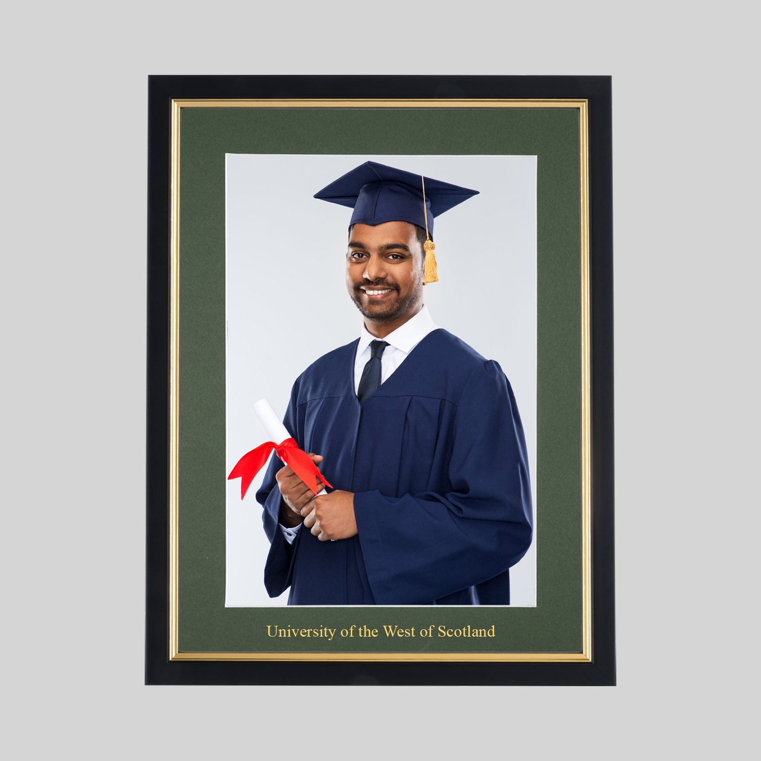 westscot-bg-photo-1536x1536 University of the West of Scotland Graduation 10 x 8 Photo Frame - Black & Gold