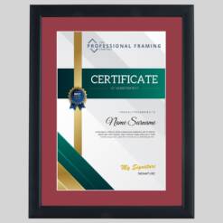 A4 certificate or diploma frame with a mount
