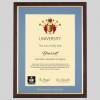 bourn-tg-1536x1536 Bournemouth University A4 graduation certificate Frame in Teak and Gold