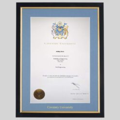 Coventry University graduation certificate Frame