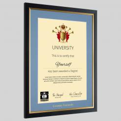 Alternative view of Coventry University graduation certificate Frame