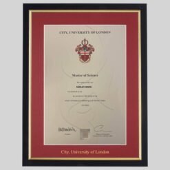 City, University of London graduation certificate Frame