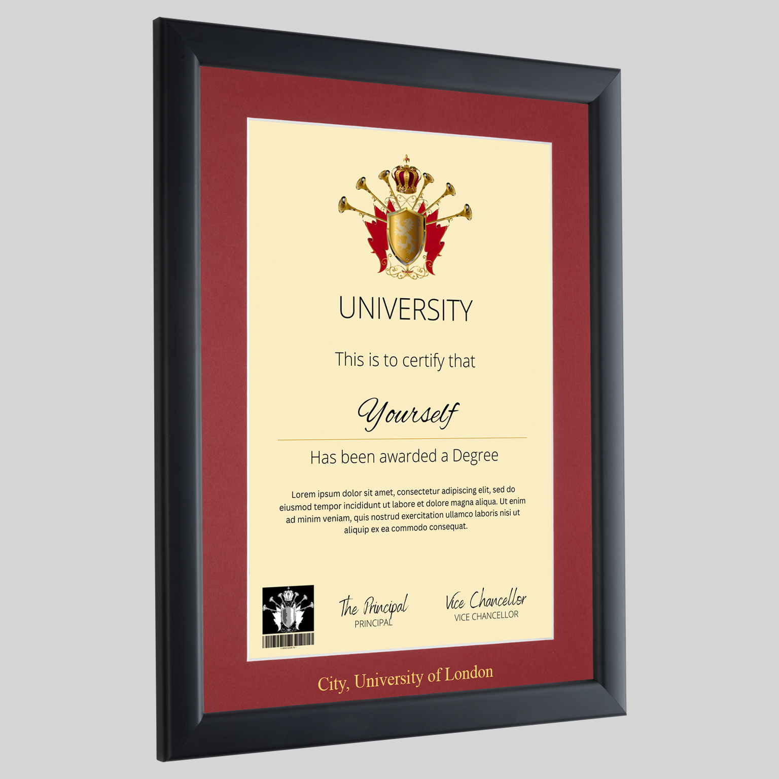 ctylond-con-a-1536x1536 University of London A4 graduation certificate Frame in Contemporary