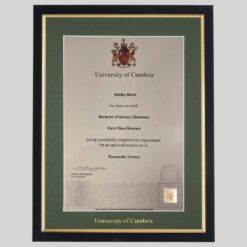 University of Cumbria graduation certificate Frame