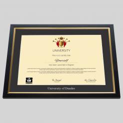 Alternative view of University of Dundee graduation certificate Frame