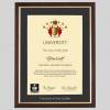eastlond-tg-1536x1536 University of East London A4 graduation certificate Frame in Teak and Gold