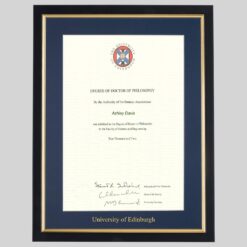 University of Edinburgh graduation certificate Frame