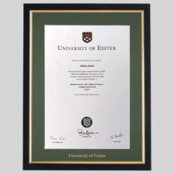University of Exeter Graduation Certificate Frame