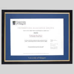 University of Glasgow graduation certificate Frame