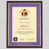 University of Hertfordshire A4 graduation certificate Frame in Teak and Gold