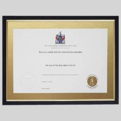 Chartered Insurance Institute (CII) - Corporate certificate frame