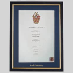 Keele University graduation certificate Frame