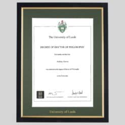 University of Leeds graduation certificate Frame