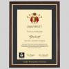 London Metropolitan University A4 graduation certificate Frame in Teak and Gold