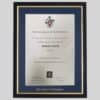 University of Nottingham graduation certificate Frame