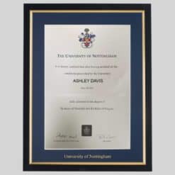 University of Nottingham graduation certificate Frame