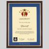 The Open University A4 graduation certificate Frame in Teak and Gold