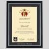 Arts University of Plymouth A4 graduation certificate Frame in Black and Silver