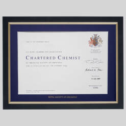 Royal Society of Chemistry-Chartered certificate frame