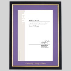 University College London graduation certificate Frame