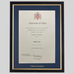 Ulster University graduation certificate Frame