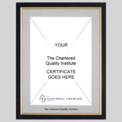 Chartered Quality Institute certificate frame