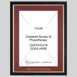 Chartered Society of Physiotherapy certificate frame