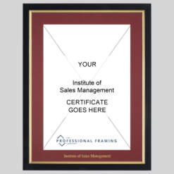 Institute of Sales Management certificate frame