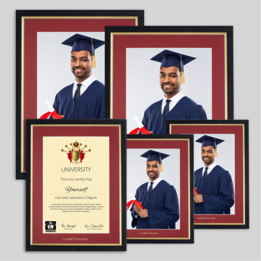 Cardiff University Graduation Certificate and Photo Frame Bundle