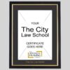 The City Law School Certificate Frame