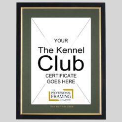 The Kennel Club  Black and Gold A4 Certificate Frame