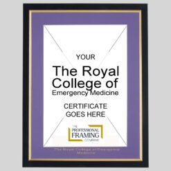 The Royal College Of Emergency Medicine Black and Gold A4 Certificate Frame