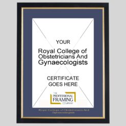 Royal College Of Obstetricians And Gynaecologists Black and Gold A4 Certificate Frame