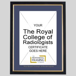 The Royal College Of Radiologists  Black and Gold A4 Certificate Frame
