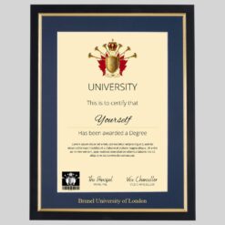 Brunel University of London Graduation Certificate Frame