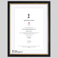 ICAEW Insolvency Licence certificate frame