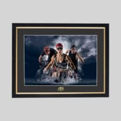 Triathlon 10 x 8 photo frame in Classic Black & Gold
