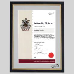 Association of British Dispensing Opticians certificate frame